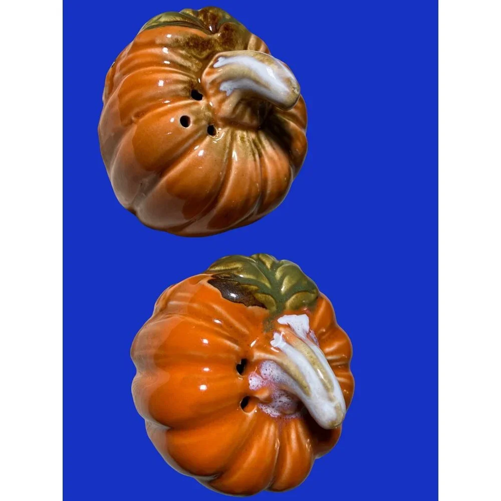 Thanksgiving Fall Pumpkin Salt and Pepper Shaker Set